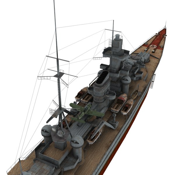 3d model german cruiser prinz eugen