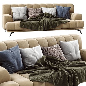 3D chloe leather sofa
