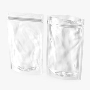 3D Transparent Plastic Bags Zipper 180 g model