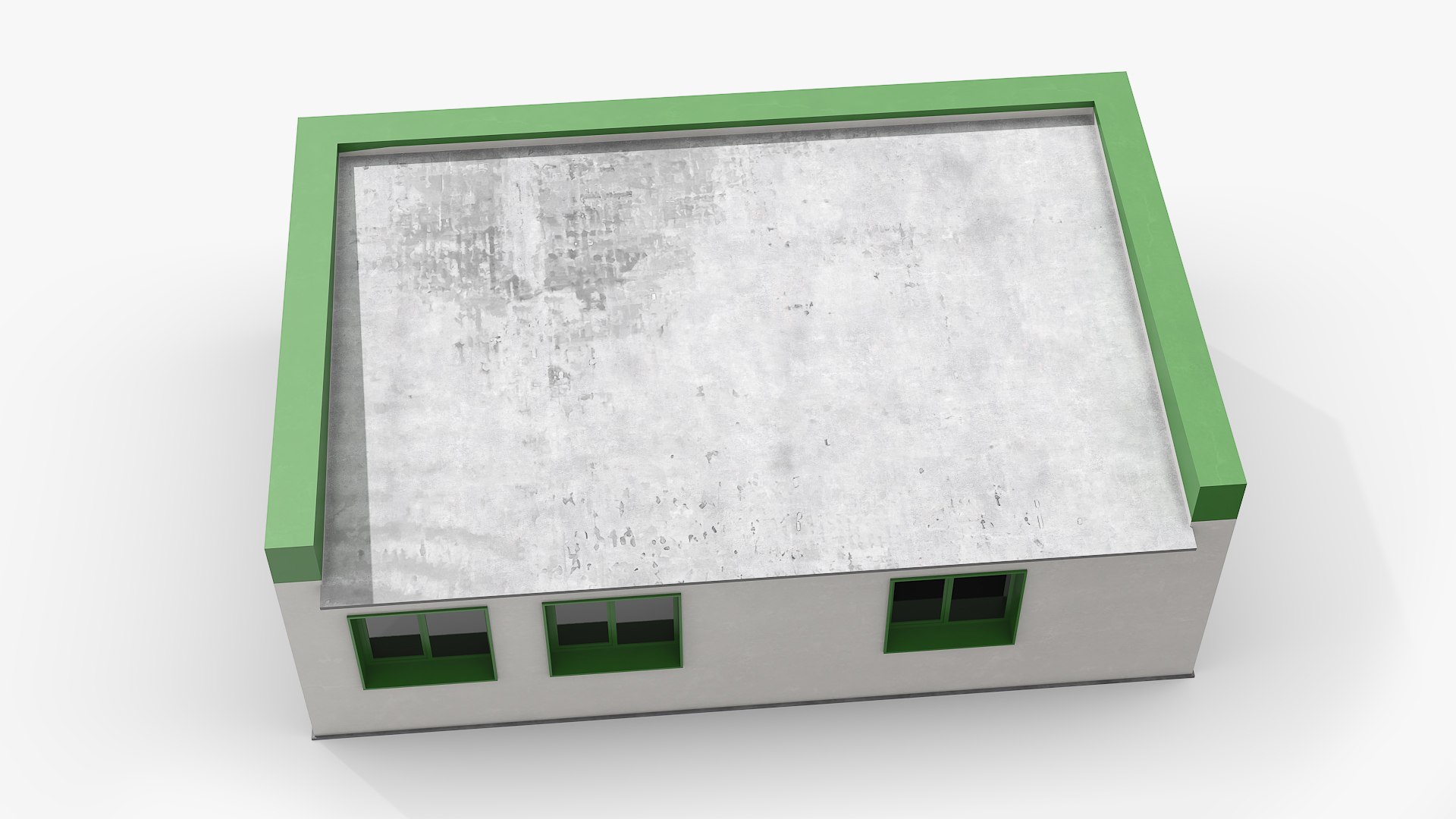 3D Single Standing Small Industrial Building Green Model - TurboSquid ...