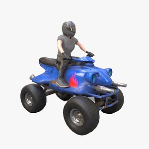 quad bike lowpoly 3d model 3D model