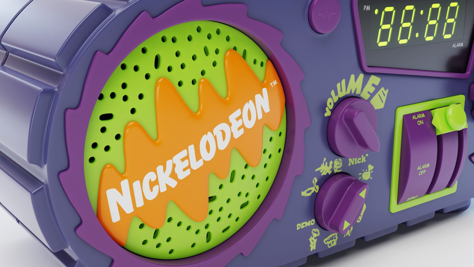 3D Nickelodeon Time Blaster Alarm Clock Radio Model - TurboSquid 1795296
