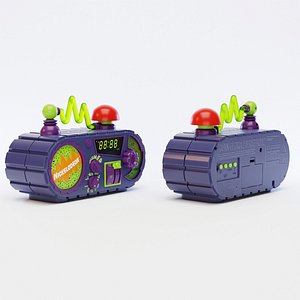 3D Nickelodeon Time Blaster Alarm Clock Radio model