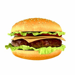 Photorealistic hamburger