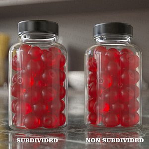 3D Supplement gummies bottle - apple cider gummies