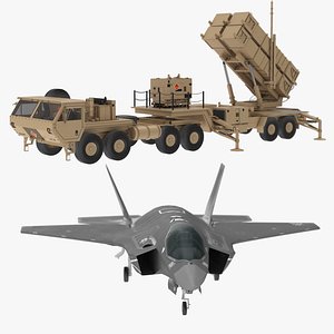 3D MIM-104 Patriot and F-35 Lightning II model