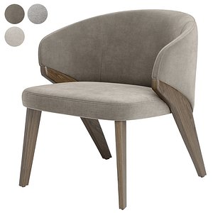 3D model Nora armchair by Bross italy