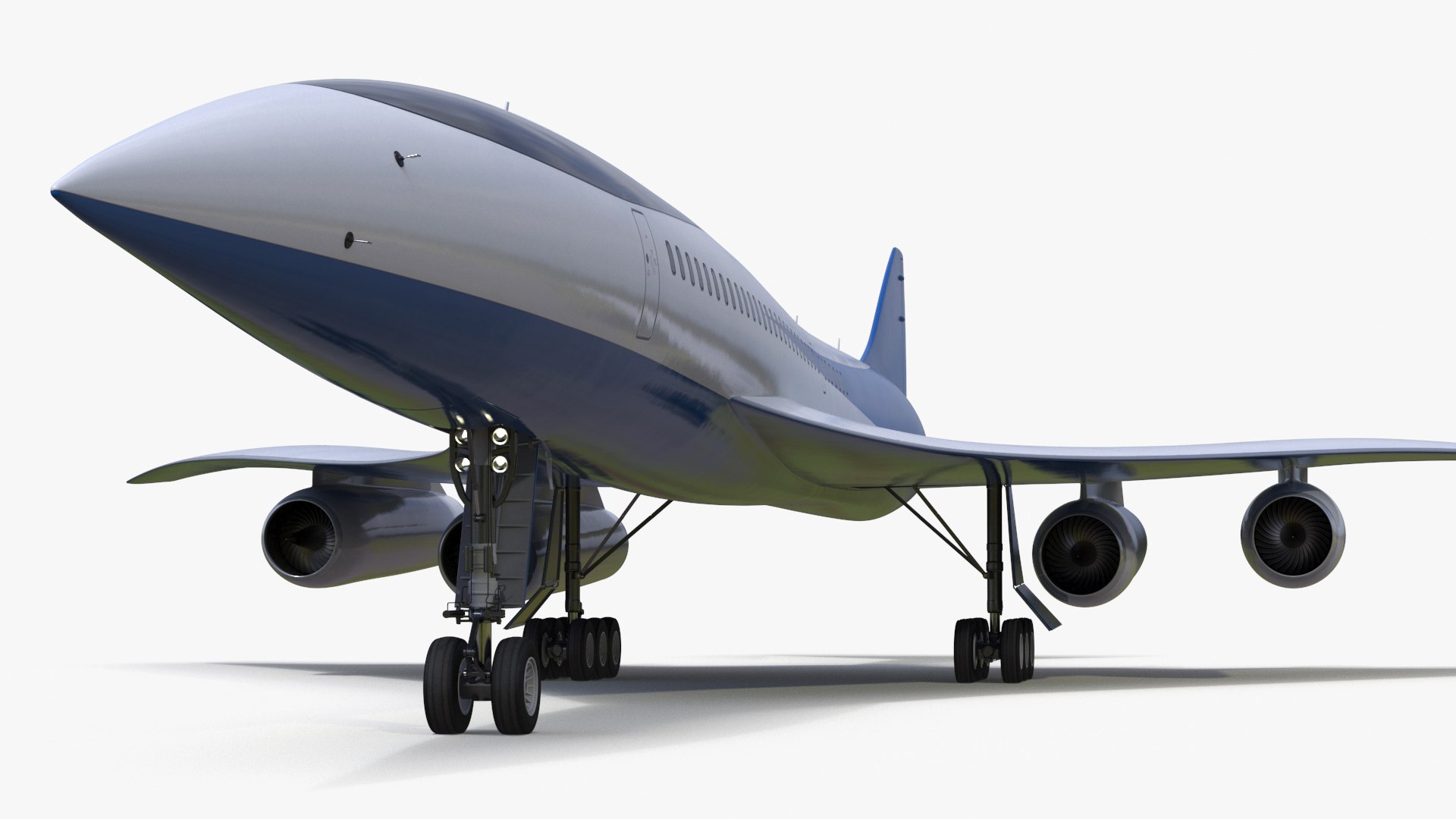 Supersonic Passenger Jet Generic 3D model preview