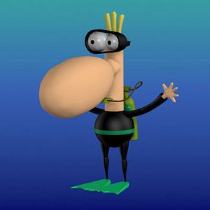 3d diver character poser pzsg