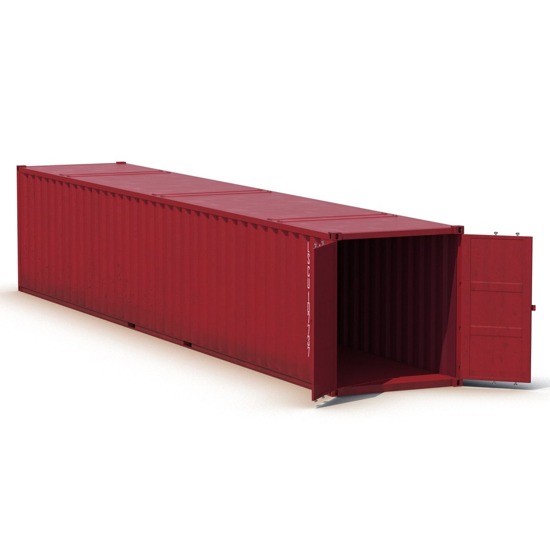 48 Ft Shipping Iso Container 3d C4d