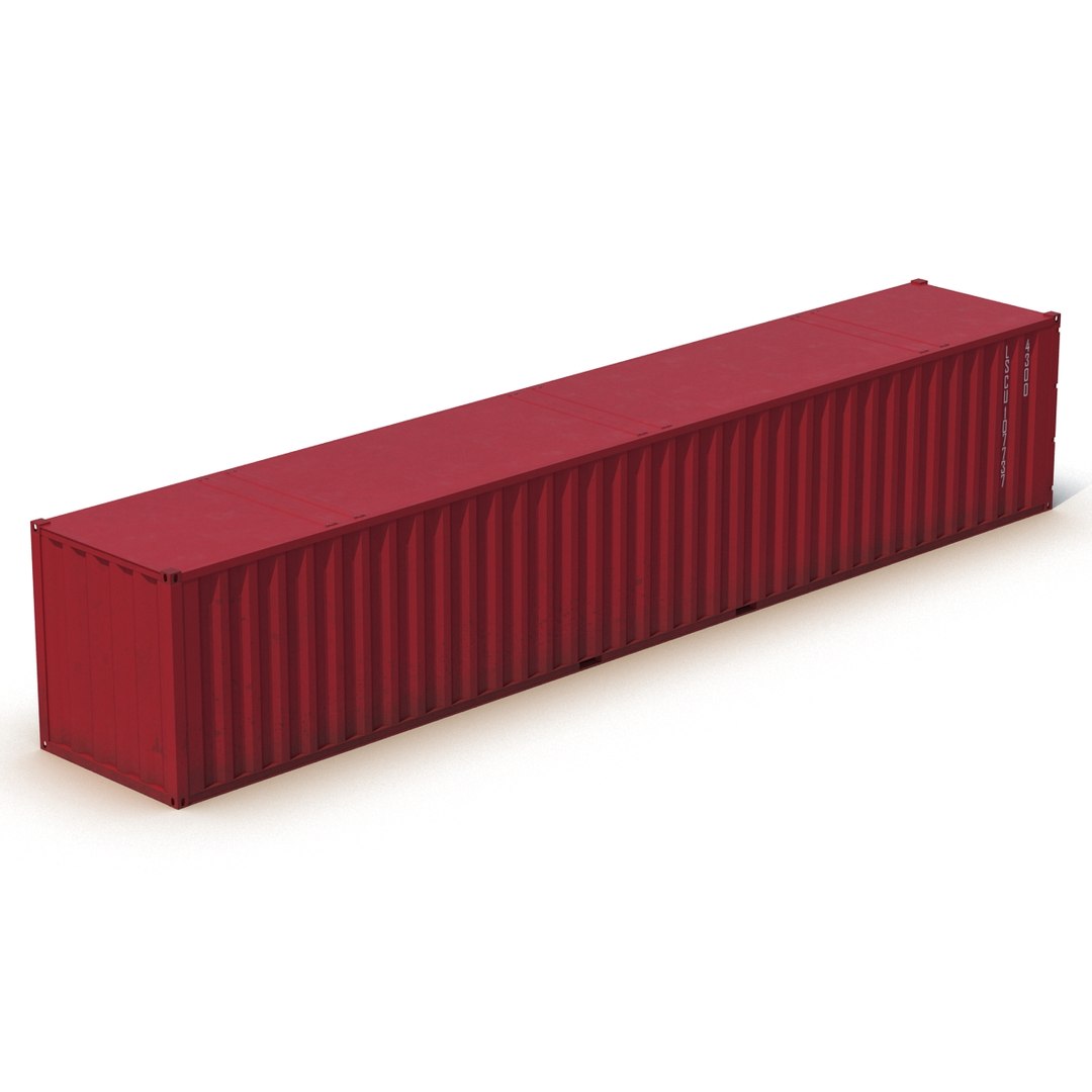 48 Ft Shipping Iso Container 3d C4d
