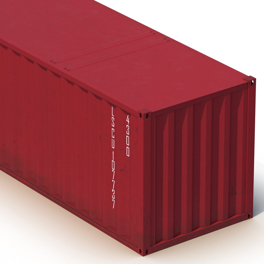 48 Ft Shipping Iso Container 3d C4d