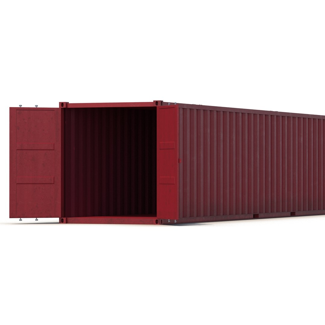 48 Ft Shipping Iso Container 3d C4d