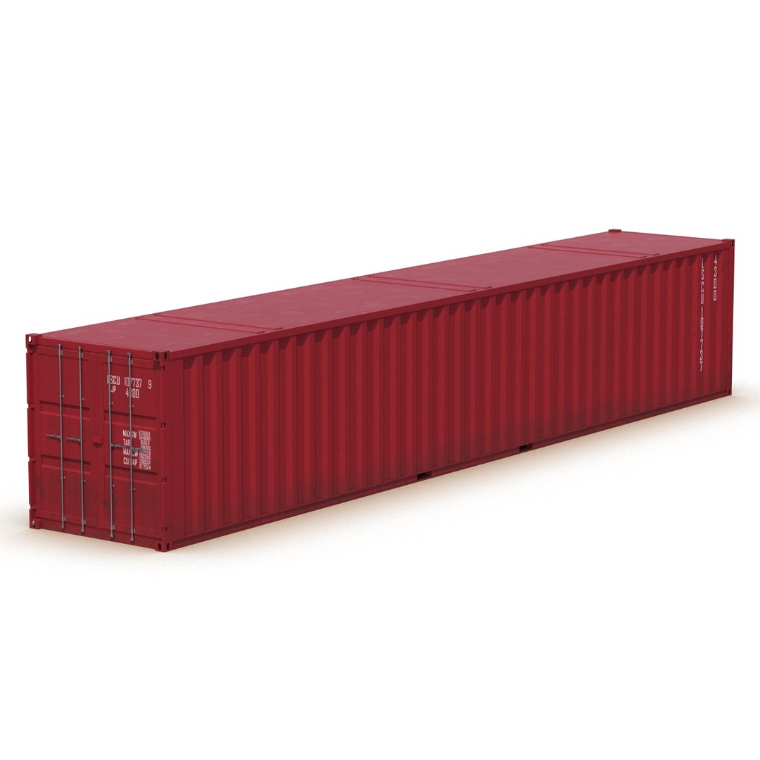 48 Ft Shipping Iso Container 3d C4d