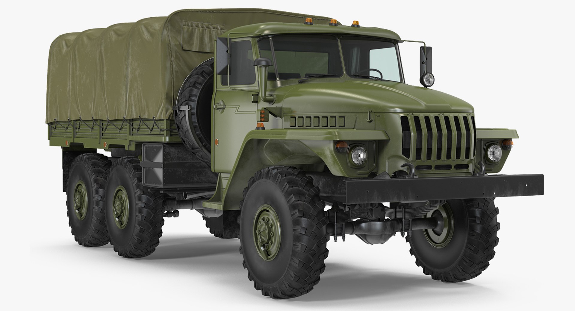 URAL 4320 Truck Off Road 6x6 Vehicle 3D model preview