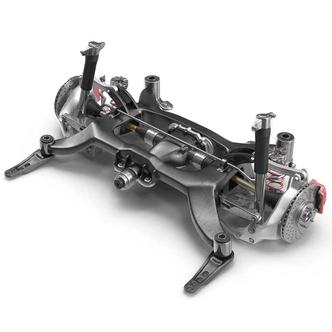 Sedan Back Axle 2 3D model preview