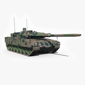Leopard 2  A Tank 3d model - animated