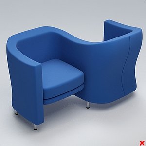 chair waiting 3d model