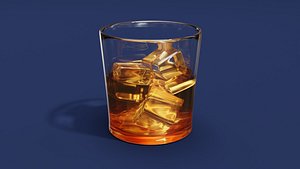 whiskey drink glass 3D model