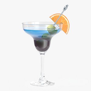 margarita glass olive 3D model