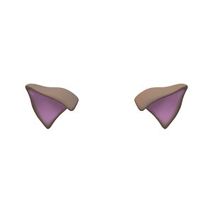 3D Beige animal ears