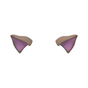 Beige animal ears