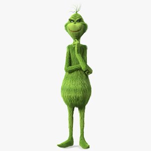 Christmas Cartoon Character Grinch with Fur