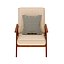 Sillón de madera y tela