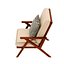 Sillón de madera y tela