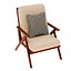 Sillón de madera y tela