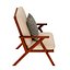 Sillón de madera y tela