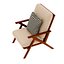Sillón de madera y tela