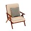 Sillón de madera y tela