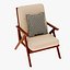 Sillón de madera y tela