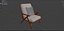 Sillón de madera y tela