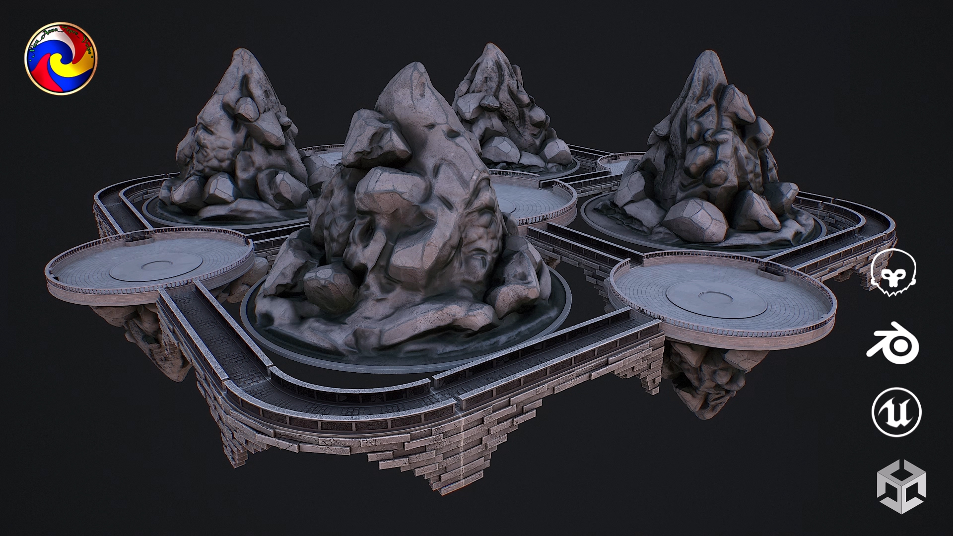 3D Fantasy Fight Arena 1 3D Model - TurboSquid 2526021