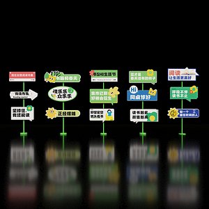 3D model Reading Market Reading Festival Guide Board Advertising Board Commercial Decoration Board Guide Boar