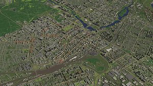 3D Chelyabinsk Russia - city and urban