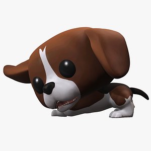 3D Chibi Dog Pop-Inspired Model  Poseable 3D Print File