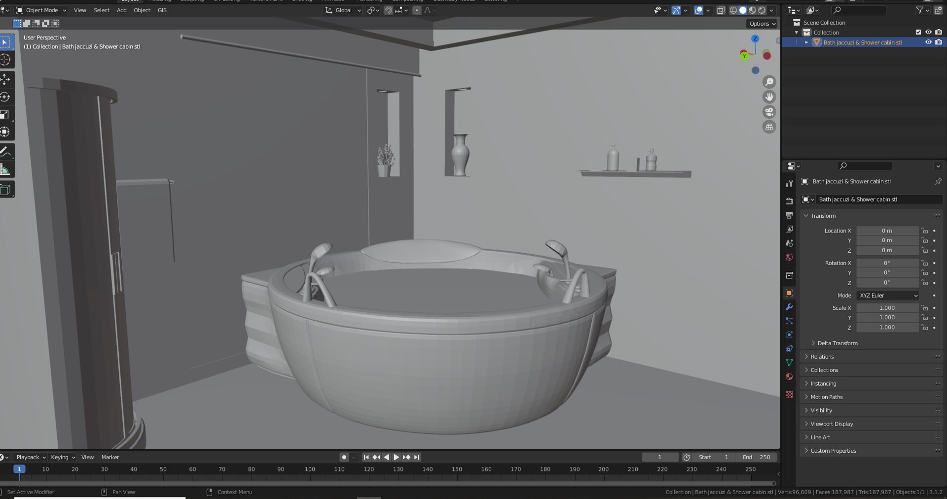 Modern Bathroom 3D Model - TurboSquid 1967344