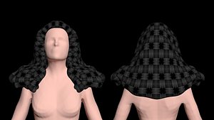 free hair model of a stern woman