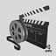 Film Reel And Clapperboard Set