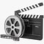 Film Reel And Clapperboard Set