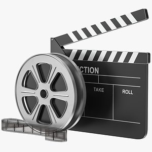 Film Reel And Clapperboard Set