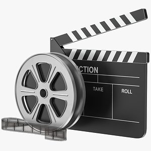 Film Reel And Clapperboard Set
