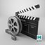 Film Reel And Clapperboard Set