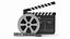 Film Reel And Clapperboard Set