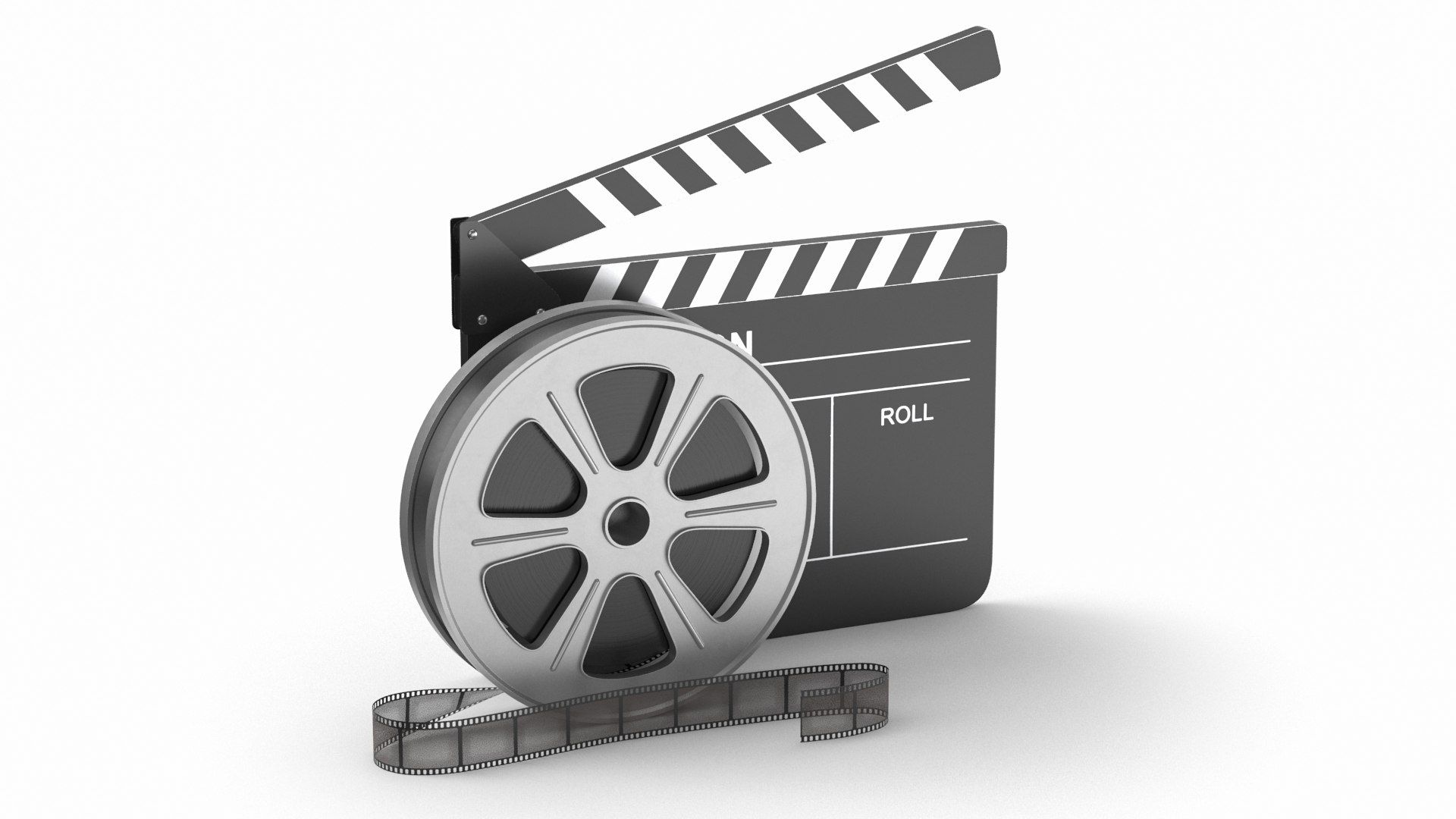 3D Film Reel And Clapperboard Set https://p.turbosquid.com/ts-thumb/uA/Vxt8vw/lF/filmmaking4/jpg/1707929186/1920x1080/fit_q87/f59a58ef5830c7fb887b327f5b4894309c8ff05f/filmmaking4.jpg