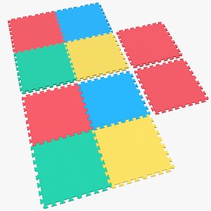 9 COLORS Puzzle Mat Foam Floor Tiles - High Low Poly Mega Pack