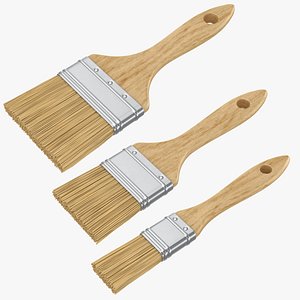 paint brush set 3D model